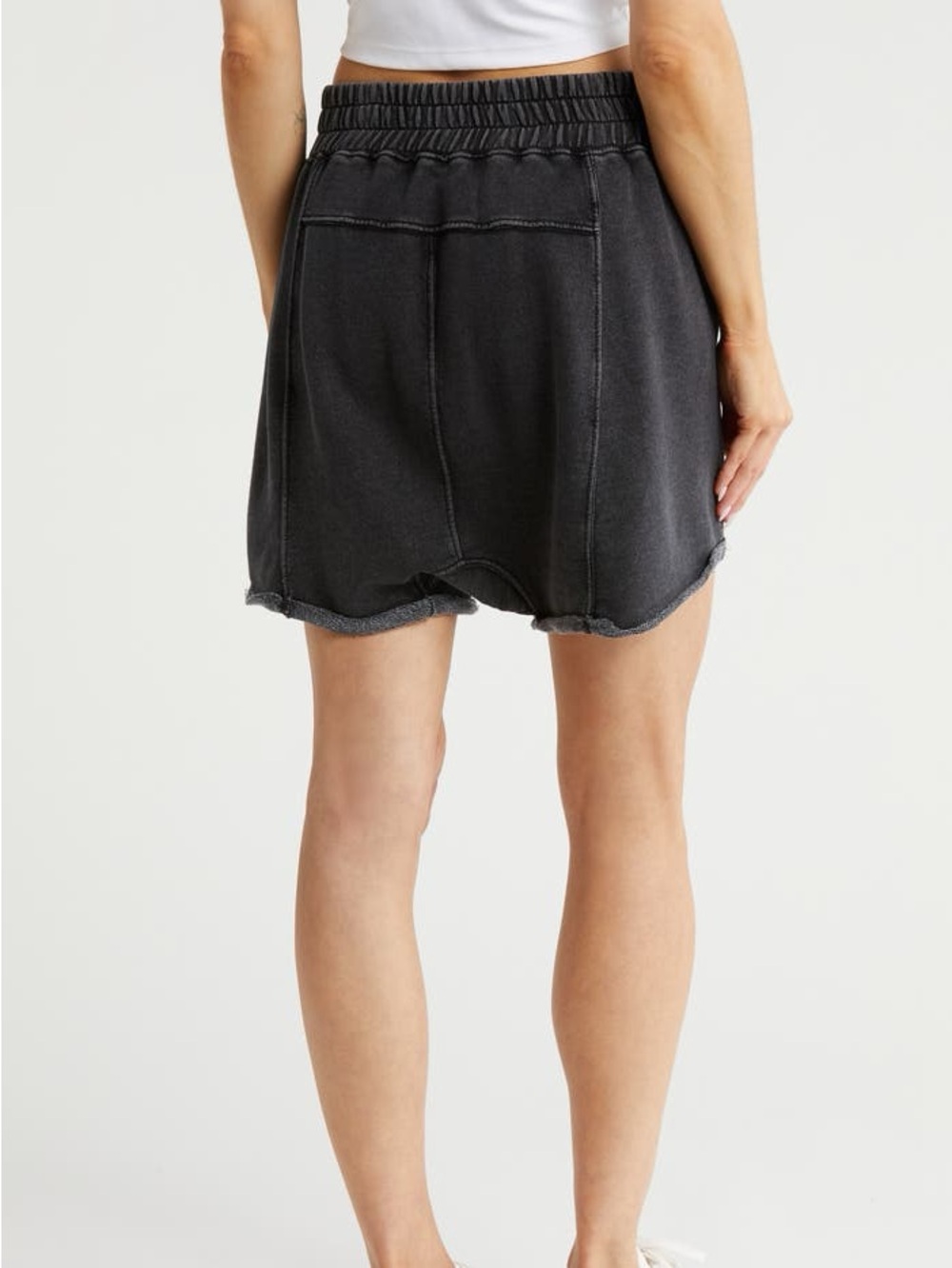 FP FREE PEOPLE all star sweat shorts medium m 6 8 gray black